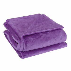 Flannel Fleece Blanket Soft Lightweight Bed Blanket Dark Purple 60"x78"
